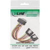 InLine SATA Power Y-Kabel Buchse / 2x Stecker mit Sicherheitsverriegelung, 0,30m
