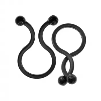Twist Ties InLine 26–30 mm schwarz, 10 Stück — Kabel-/Kordelorganisator, 30 mm Länge