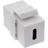 InLine USB 3.1 Snap-In-Modul, USB-C Buchse/Buchse, weißes Gehäuse