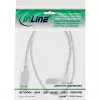 InLine USB 2.0 Kabel, gewinkelt, Typ A Stecker / B Stecker, transparent, 1 m