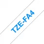 Brother TZE-FA4 Etikettierband Blau auf Weiß
