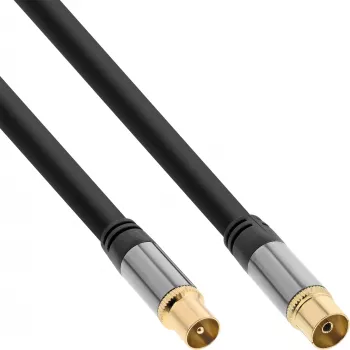 Antennenkabel InLine Premium 69203P 4-fach geschirmt >110 dB schwarz 3 m