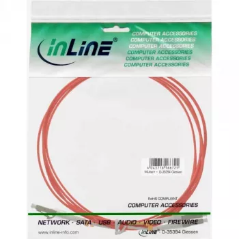 Glasfaser-Duplexkabel LC/LC InLine 88541 50/125µm OM2 1m