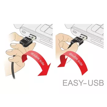 USB-Kabel DeLOCK 83846 USB 2.0 1 m USB A Micro-USB B Schwarz