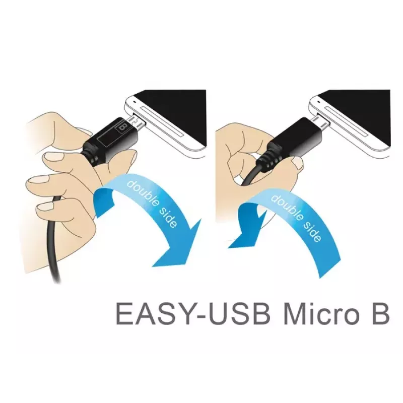 USB-Kabel DeLOCK 83846 USB 2.0 1 m USB A Micro-USB B Schwarz