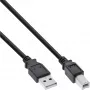USB 2.0 Kabel Typ A Stecker / B Stecker schwarz 7m InLine 34557X