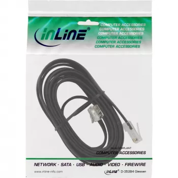InLine Modular-Kabel RJ45 8P6C auf RJ12 6P6C Stecker / Stecker 10 m