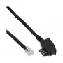 InLine TAE-N-Kabel, TAE-N / RJ11 6P4C, 1m, 1 m, TAE-N, RJ11, Stecker, Stecker, Schwarz