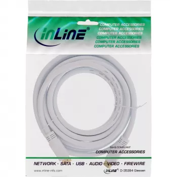 InLine High Speed HDMI Kabel mit Ethernet, M/M, weiß, goldene Kontakte, 7,5m