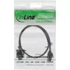 InLine Patchkabel schlank, U/FTP, Cat.8.1, TPE halogenfrei, schwarz 0,5 m