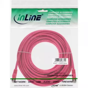 InLine Patchkabel SF/UTP Cat.5e Pink 15m