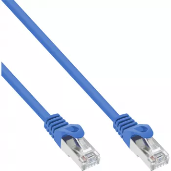 InLine Patchkabel SF/UTP Cat.5e blau 1m