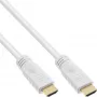 InLine High Speed HDMI Kabel mit Ethernet, M/M, weiß, vergoldete Kontakte, 5 m