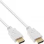 InLine High Speed HDMI-Kabel mit Ethernet, M/M, weiß, goldene Kontakte, 3 m