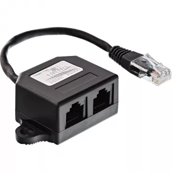 InLine ISDN-Splitter 69932B 1 -> 2 0,15 m mit Widerständen