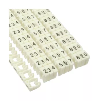 Kabelmarkierungsringe InLine 4 mm, Zahlen 0–9, 100 Stück, weiß
