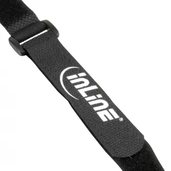 Klett-Kabelbinder InLine 20×300 mm, Nylon, 10er-Pack, schwarz