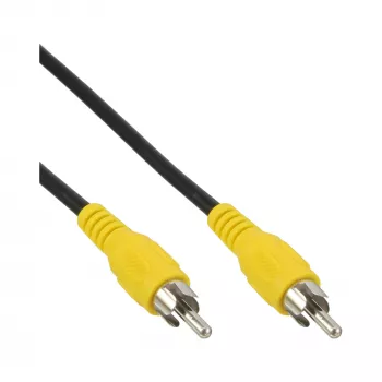 InLine Videokabel, 1x RCA M/M, gelbe Stecker, 0,5 m, RCA, RCA, 0,5 m, Schwarz