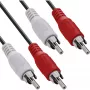 InLine Audiokabel, 2x Cinch Stecker/Stecker 15 m, Schwarz