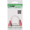 InLine RCA-Kabel 2x RCA Stecker / Stecker vergoldet 0,5 m, Stecker, 2 x RCA, Stecker, 0,5 m, Weiß