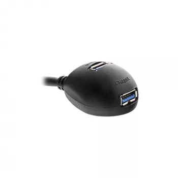 InLine USB 3.2 Gen.1 Kabel USB Typ A M / A W + Stromversorgung, mit Ständer, schwarz, 3m
