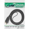 InLine HDMI Flachkabel High Speed Kabel mit Ethernet vergoldet schwarz 7,5 m