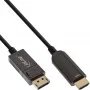 InLine DisplayPort auf HDMI AOC Konverterkabel, 4K/60Hz, schwarz, 20m