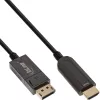 InLine DisplayPort zu HDMI AOC Konverterkabel, 4K/60Hz, schwarz, 50m
