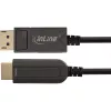 InLine DisplayPort zu HDMI AOC Konverterkabel, 4K/60Hz, schwarz, 50m