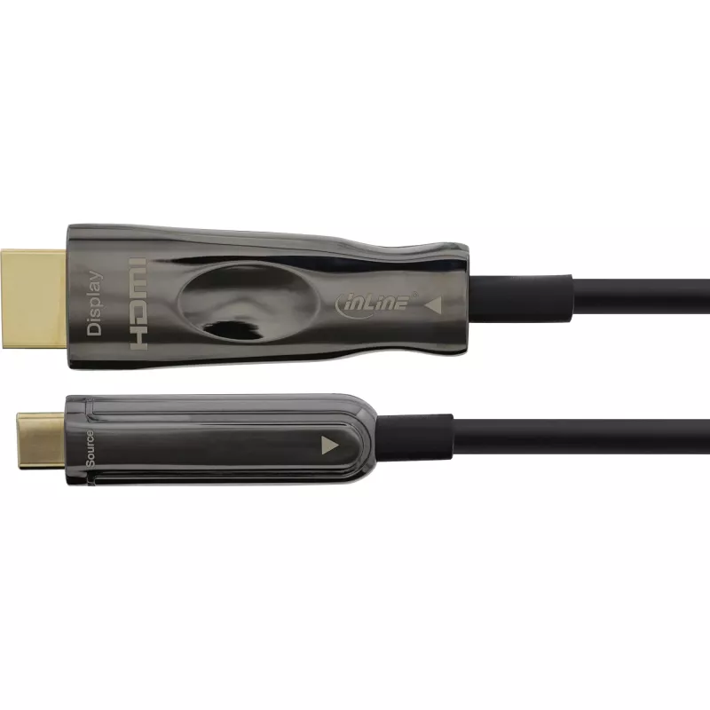 InLine USB Display AOC Kabel, USB-C Stecker auf HDMI Stecker (DP Alt Mode), 25 m