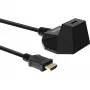 InLine HDMI Station, HS HDMI-Kabel mit Ethernet, M/F, schwarz, vergoldete Kontakte, 5m