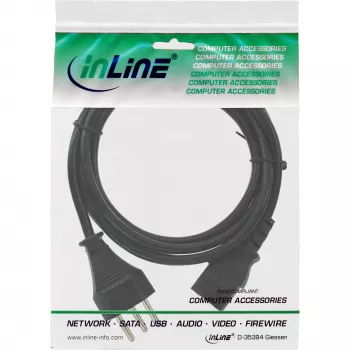 Netzkabel InLine 16655R Schweiz Schwarz 5m