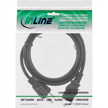 InLine Netzkabel, Japan-Stecker auf IEC, schwarz, 5 m