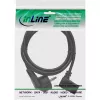 InLine Netzkabel, CEE 7/7 gewinkelt / 3-pol. IEC C13 Stecker gewinkelt, 5m