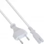 InLine Stromkabel, Euro-Stecker / Euro8-Buchse, weiß, 0,5 m