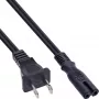 InLine Netzkabel, Stecker Typ A (USA) / Euro-8-Buchse, 3 m
