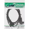 InLine Stromkabel, Euro-Stecker / Euro8 gewinkelt, schwarz, 5m