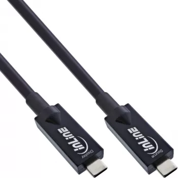 InLine USB 3.2 Gen.2 AOC Kabel USB-C Stecker/Stecker 5m 10 Gbit/s schwarz
