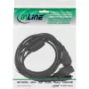 InLine Y-Stromkabel 1x CEE 7/7 / 3x 3-polig IEC C13 Stecker, schwarz, 3m
