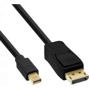 InLine Mini DisplayPort auf DisplayPort Kabel schwarz 1,5 m