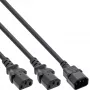 InLine Strom-Y-Kabel Typ F 1x IEC-C14 auf 2x IEC-C13 5m