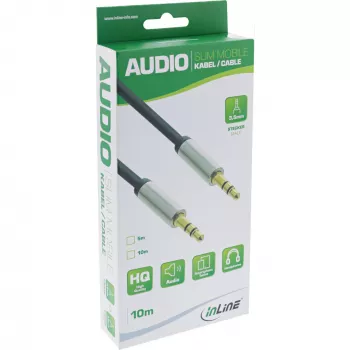 InLine schlank Audiokabel 3,5mm Stecker / Stecker, Stereo, 5m