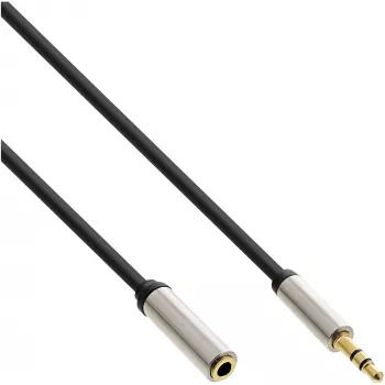 InLine schlank Audiokabel 3,5 mm Stecker / Buchse Stereo 5 m
