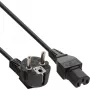 InLine Netzkabel, CEE7/7 gewinkelt auf C15 gerade, 3 x 1mm², schwarz, 5m
