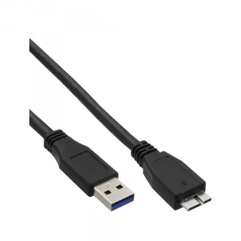 InLine USB-3.2-Gen.1-Kabel, Typ-A-Stecker / Micro-B-Stecker, schwarz, 3 m