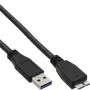 InLine USB 3.2 Gen.1 Kabel Typ A Stecker / Micro B Stecker, schwarz, 0,5 m