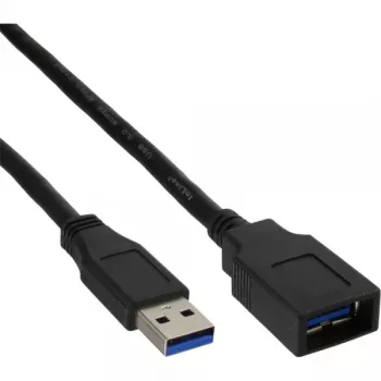 InLine USB 3.2 Gen.1 Verlängerungskabel, USB-A Stecker / Buchse, Schwarz, 1,5 m (35615)