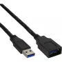 InLine USB 3.2 Gen.1 Verlängerungskabel, USB-A Stecker / Buchse, Schwarz, 1,5 m (35615)