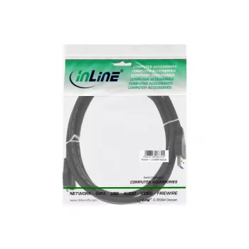 InLine USB 3.2 Gen.1 Kabel, USB-A auf Micro-USB B, 5 m, Schwarz (35450)