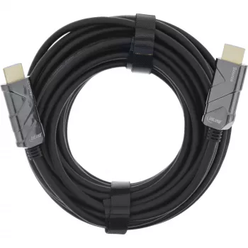 InLine HDMI AOC Kabel, Ultra High Speed HDMI Kabel, 8K4K, schwarz, 100m